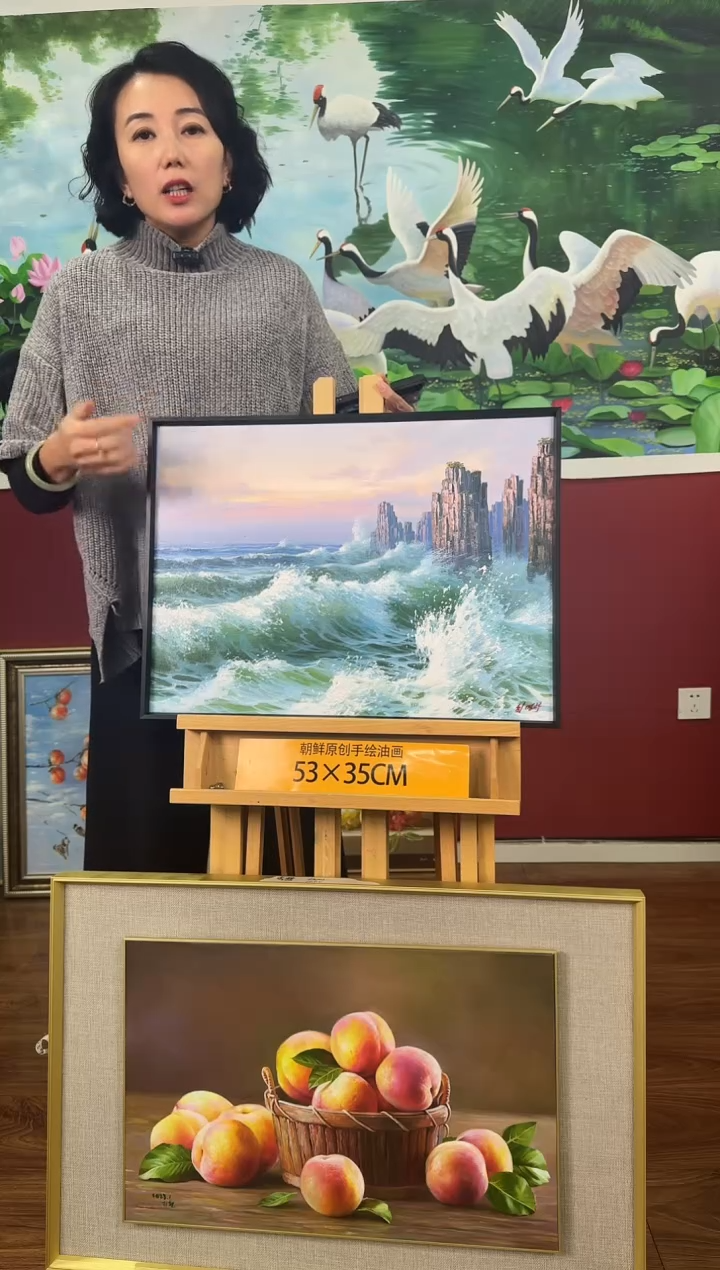 油画【8号】约53*35cm丨朝鲜原创纯手绘孤品油画丨顺丰包邮