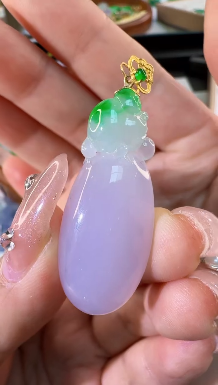 【闪购商品】翡翠颈饰未镶嵌缅甸A货翡翠福瓜吊坠