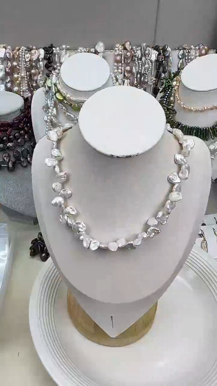 项链银S925镶嵌淡水珍珠1