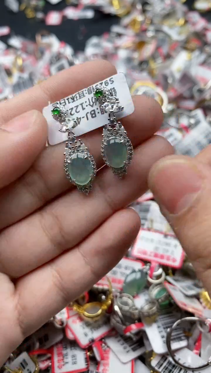 【闪购商品】翡翠戒指银S925镶嵌44444---5