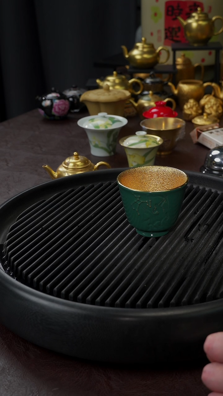 【闪购商品】杯【宜景窑绿松石鎏金系列】射手座