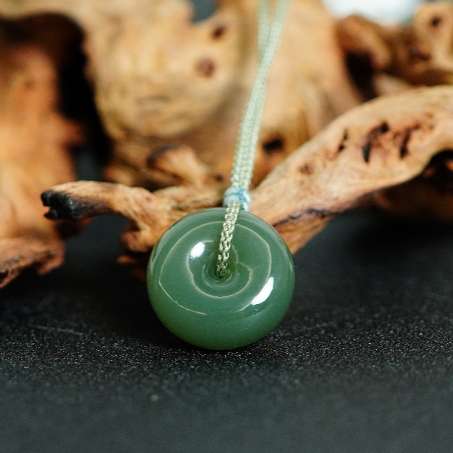 和田玉平安扣吊坠 K121606