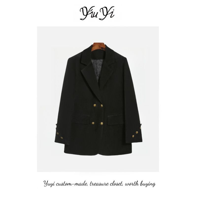 宇熠-冬季新款保暖加棉西装外套高端气质休闲显瘦百搭时尚88015