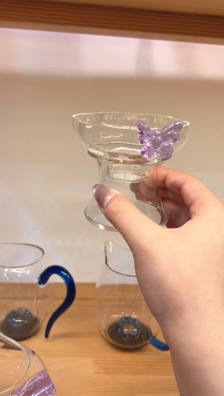 禾墨 蝶恋花茶漏  浅紫色
