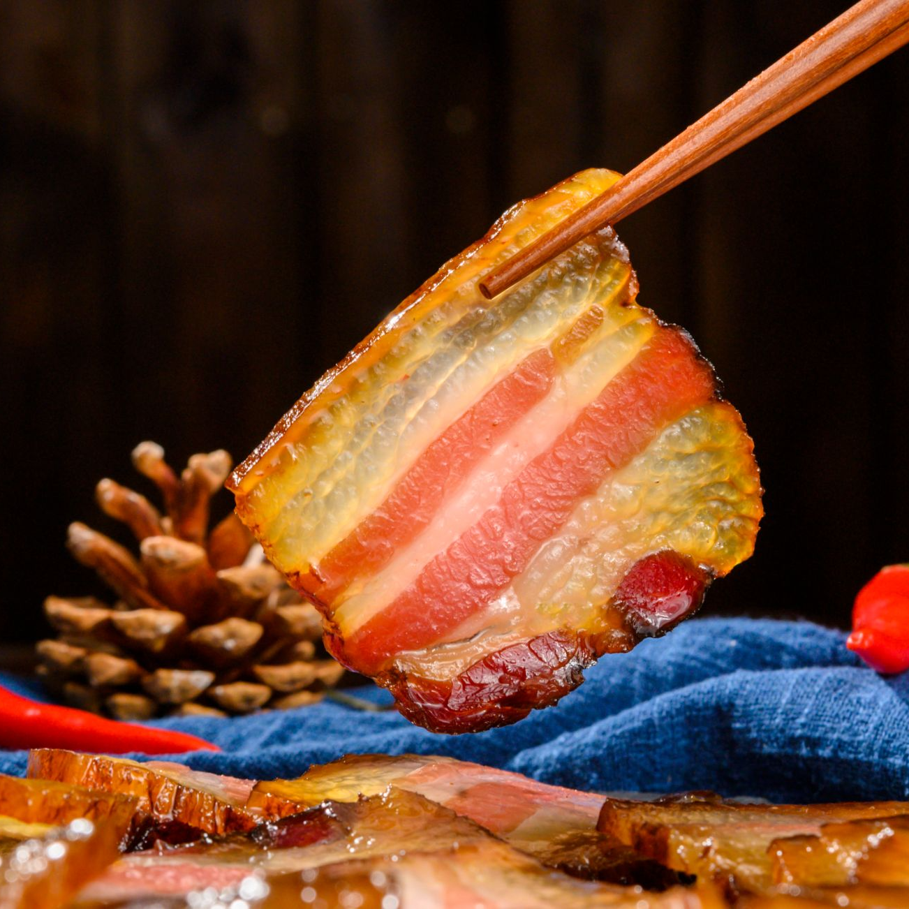 【腊五花】湘西腊五花肉整块平板湖南农家柴火烟熏腊肉