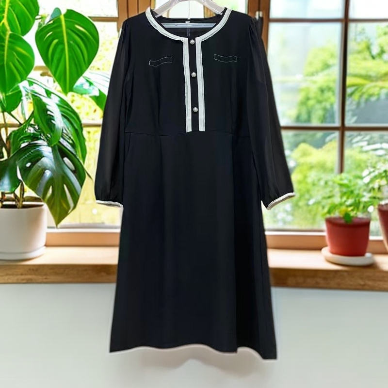 122#【木兮兮专属】2025年秋季新款气质显瘦百搭时尚中长款连衣裙