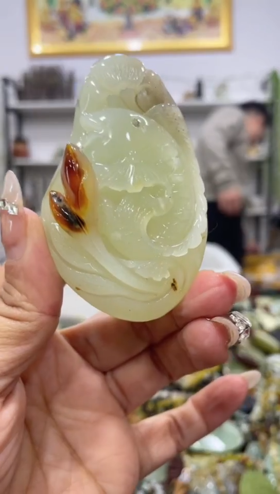 未镶嵌蛇纹石玉手串    