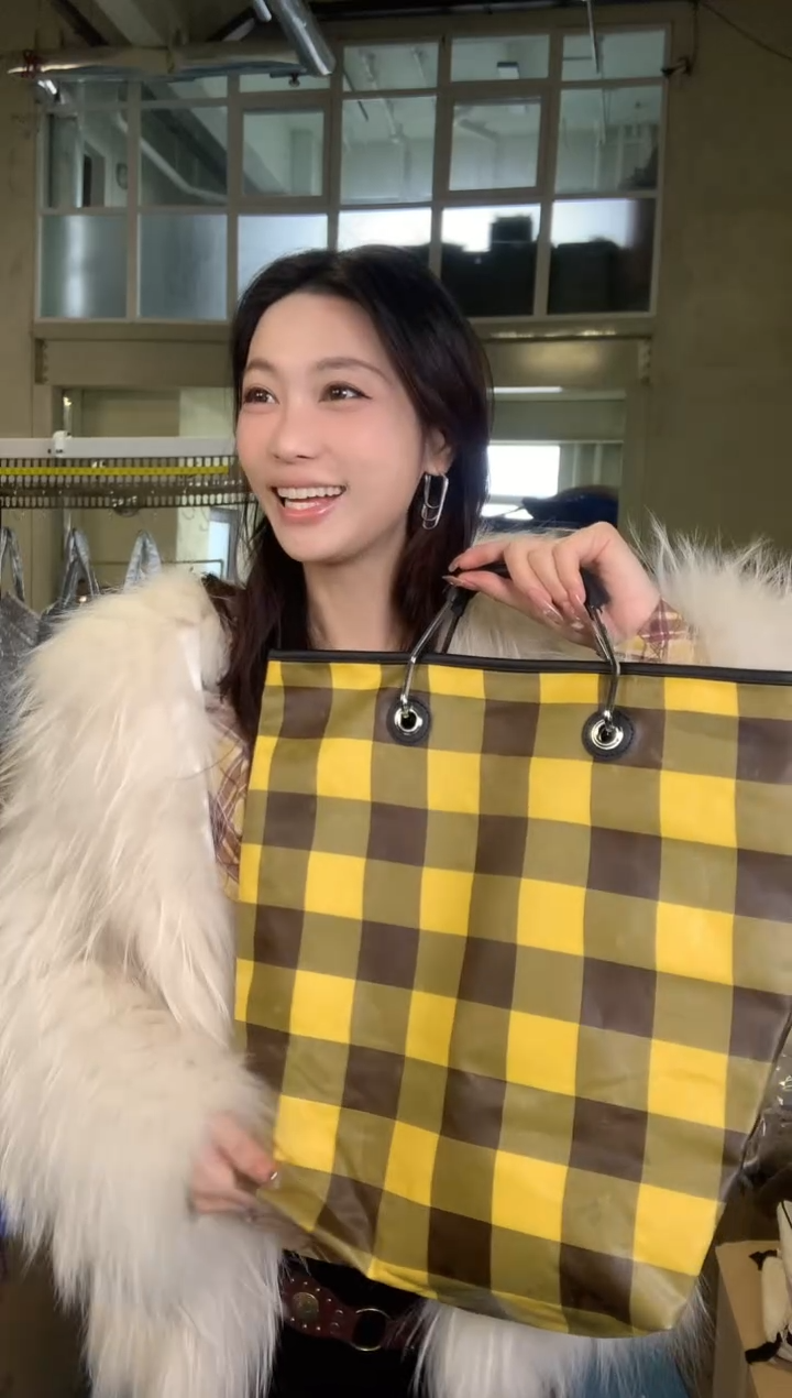 黄格纹托特清仓清仓清仓