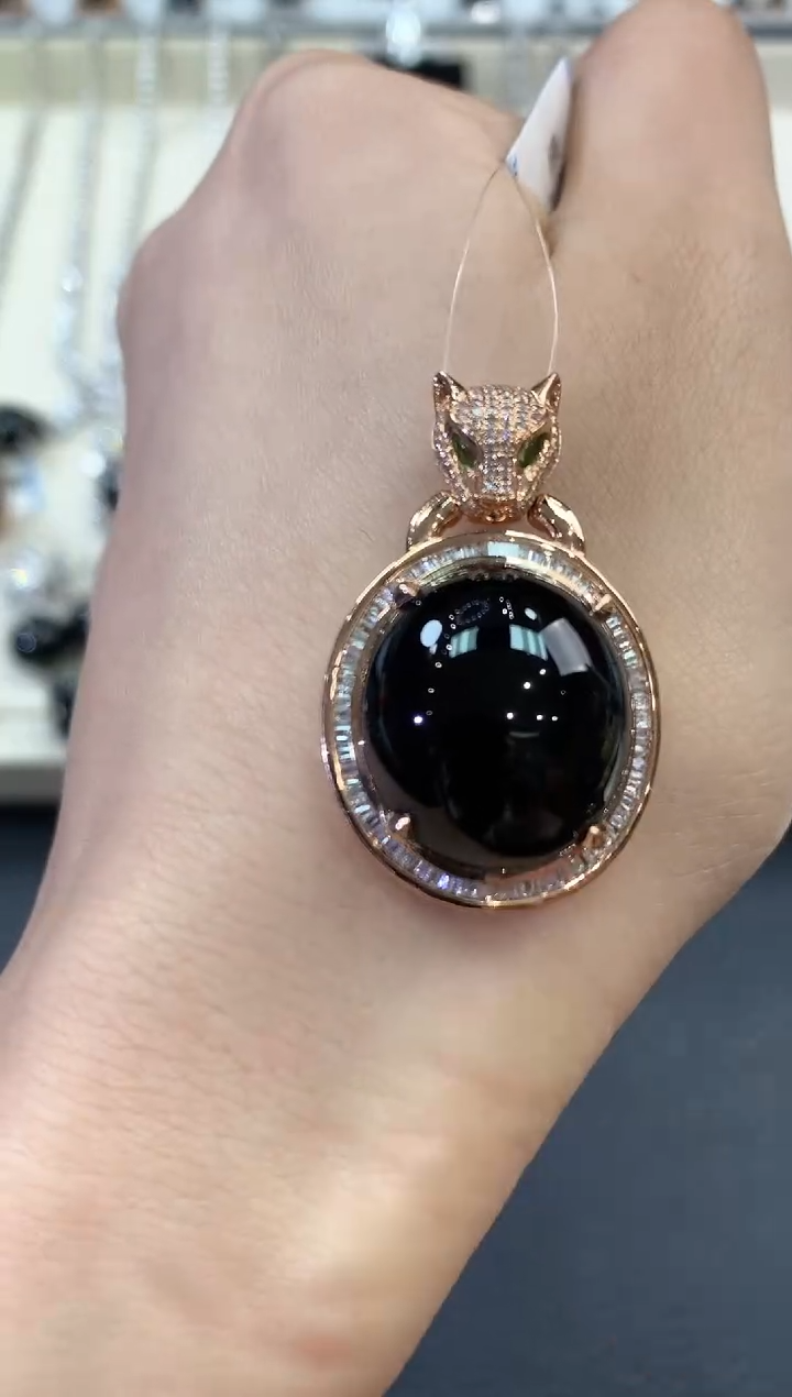 【闪购商品】翡翠项链18K金镶嵌w79不退换