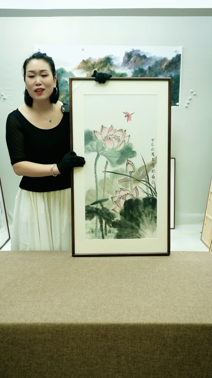 92*52王雪松手绘花鸟带框