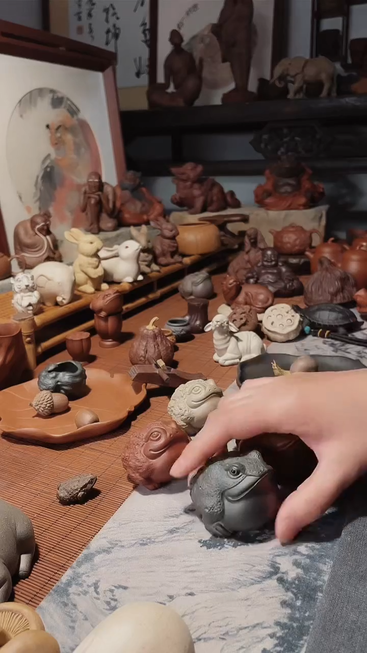 【闪购商品】紫砂茶宠紫砂茶宠把件摆件国琴蟾蜍