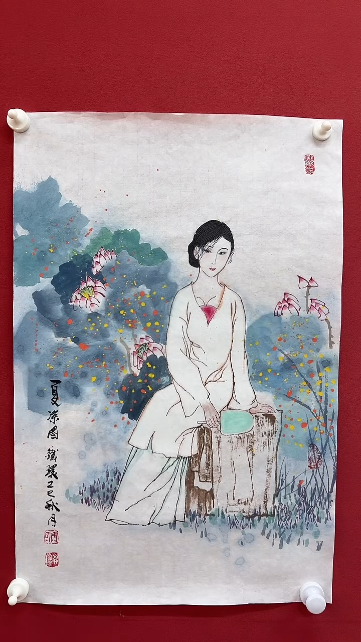 国画手绘原稿-张思俭-仕女-2.7平尺