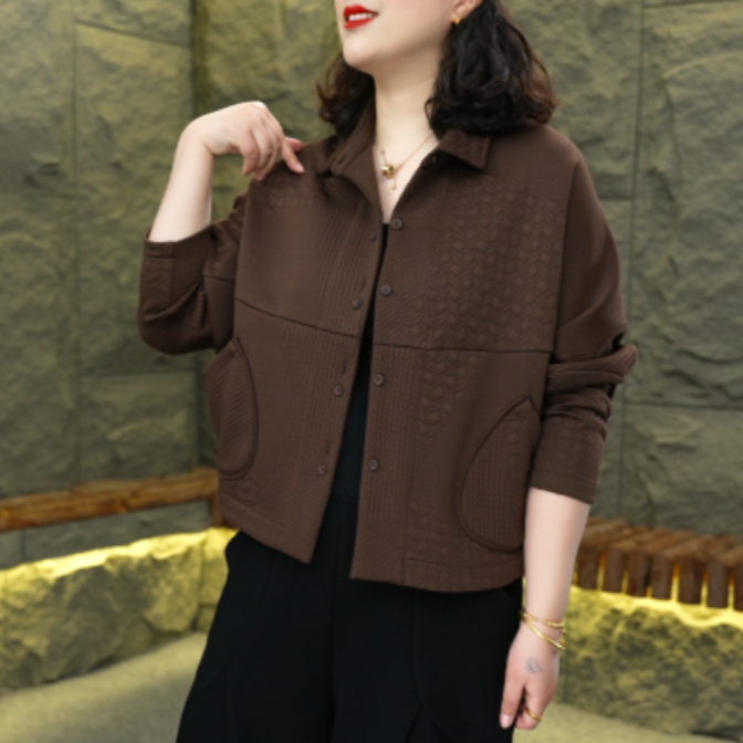 新款时尚洋气休闲舒适百搭减龄外套