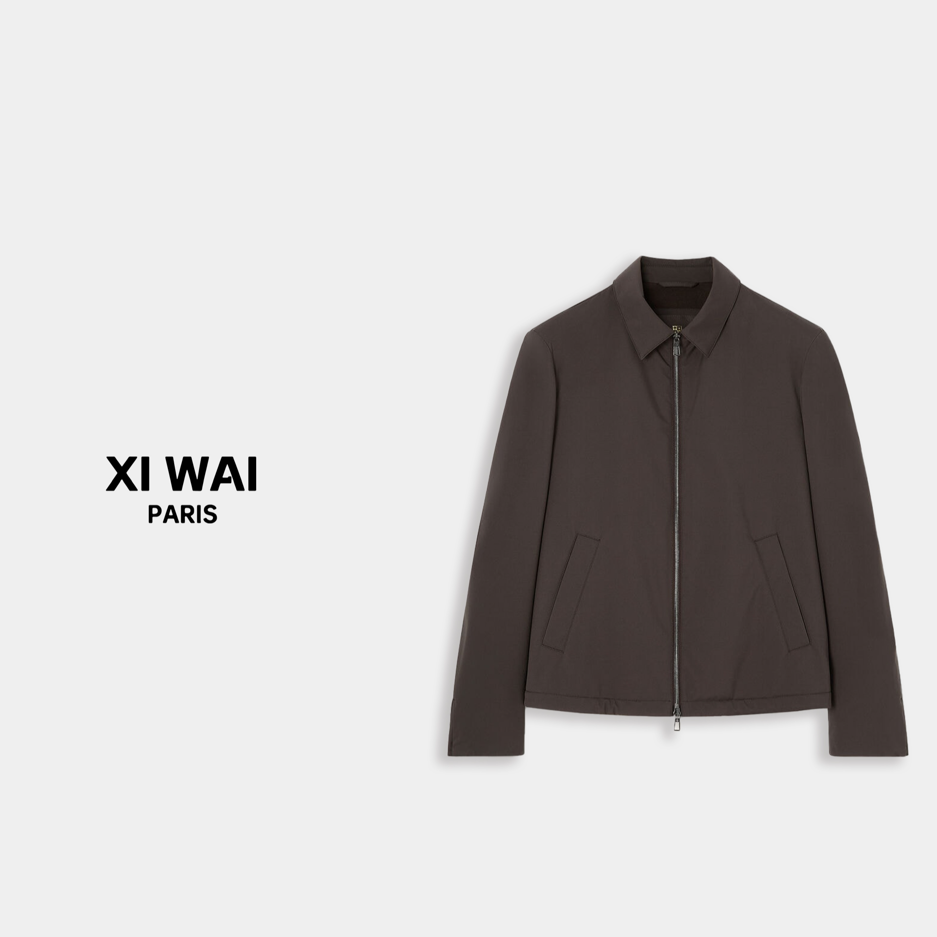 高级男装 冬季新品25s 男士行政商务夹克丁香色领夹克外套 7774