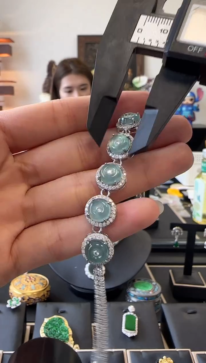 【闪购商品】翡翠手链银S925镶嵌银镶