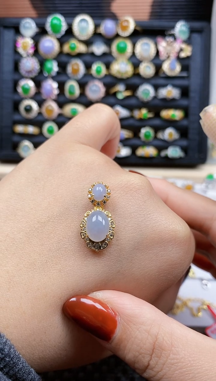 银S925镶嵌戒指翡翠34