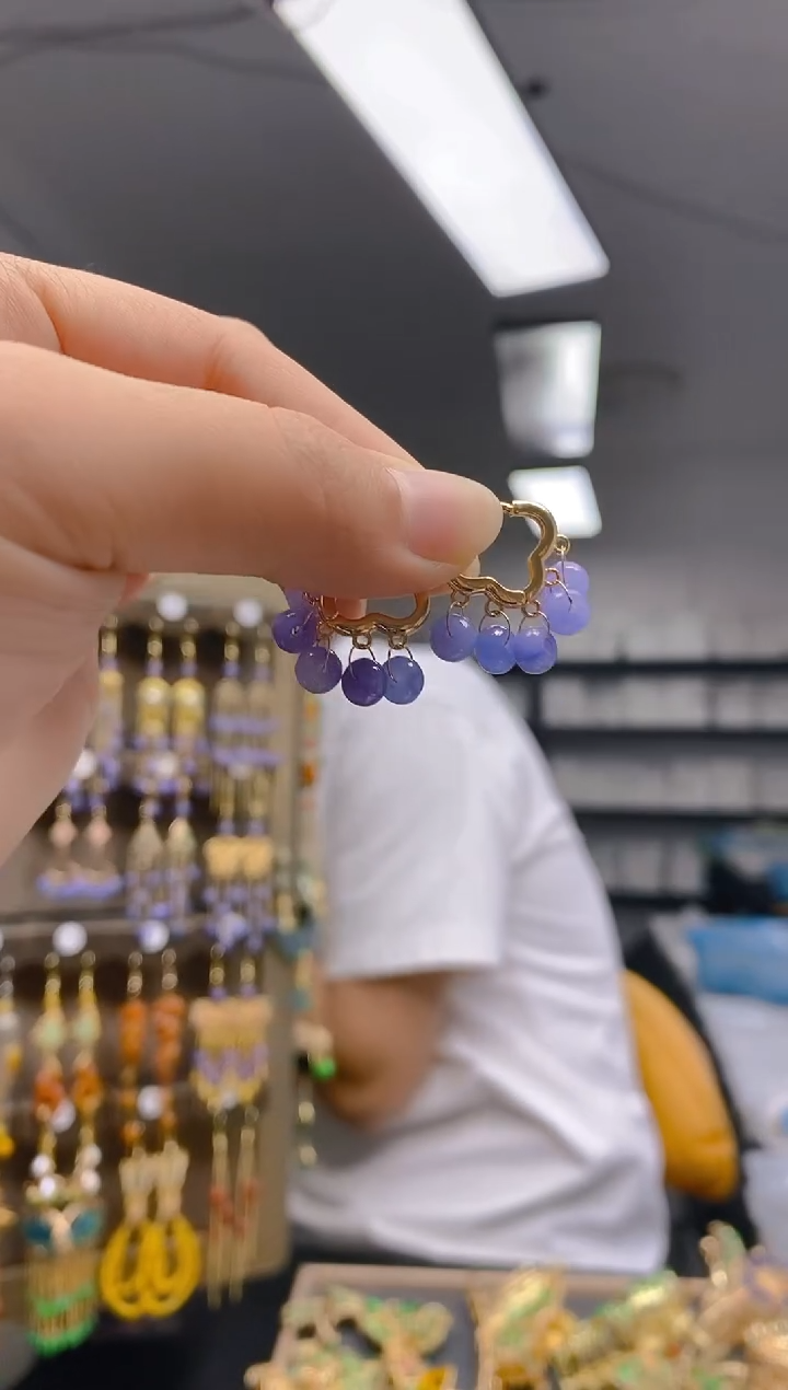 翡翠合金耳饰0399翡翠耳包