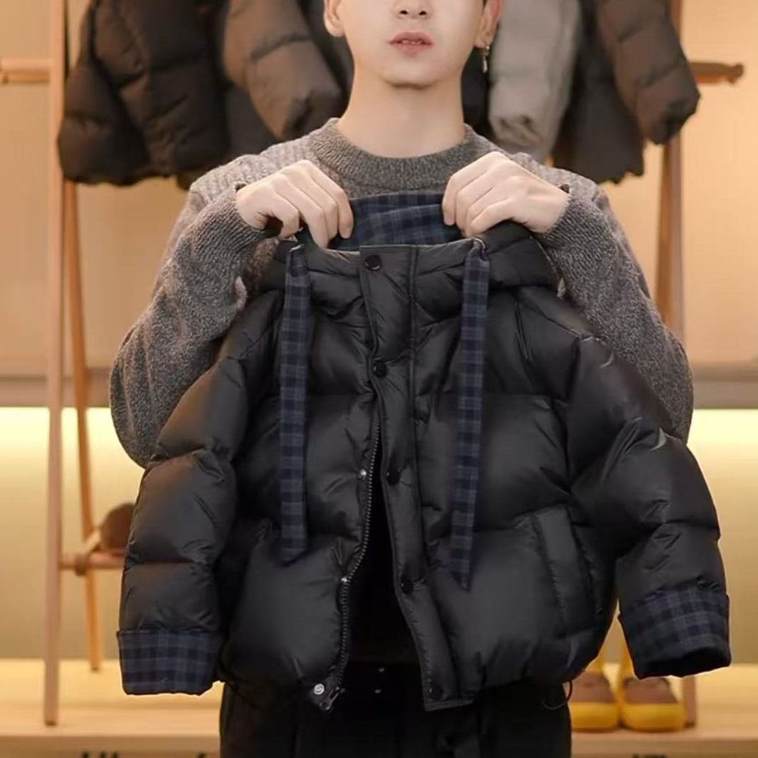 现货{双倍充绒}男童女童韩版羽绒服外套防寒保暖洋气