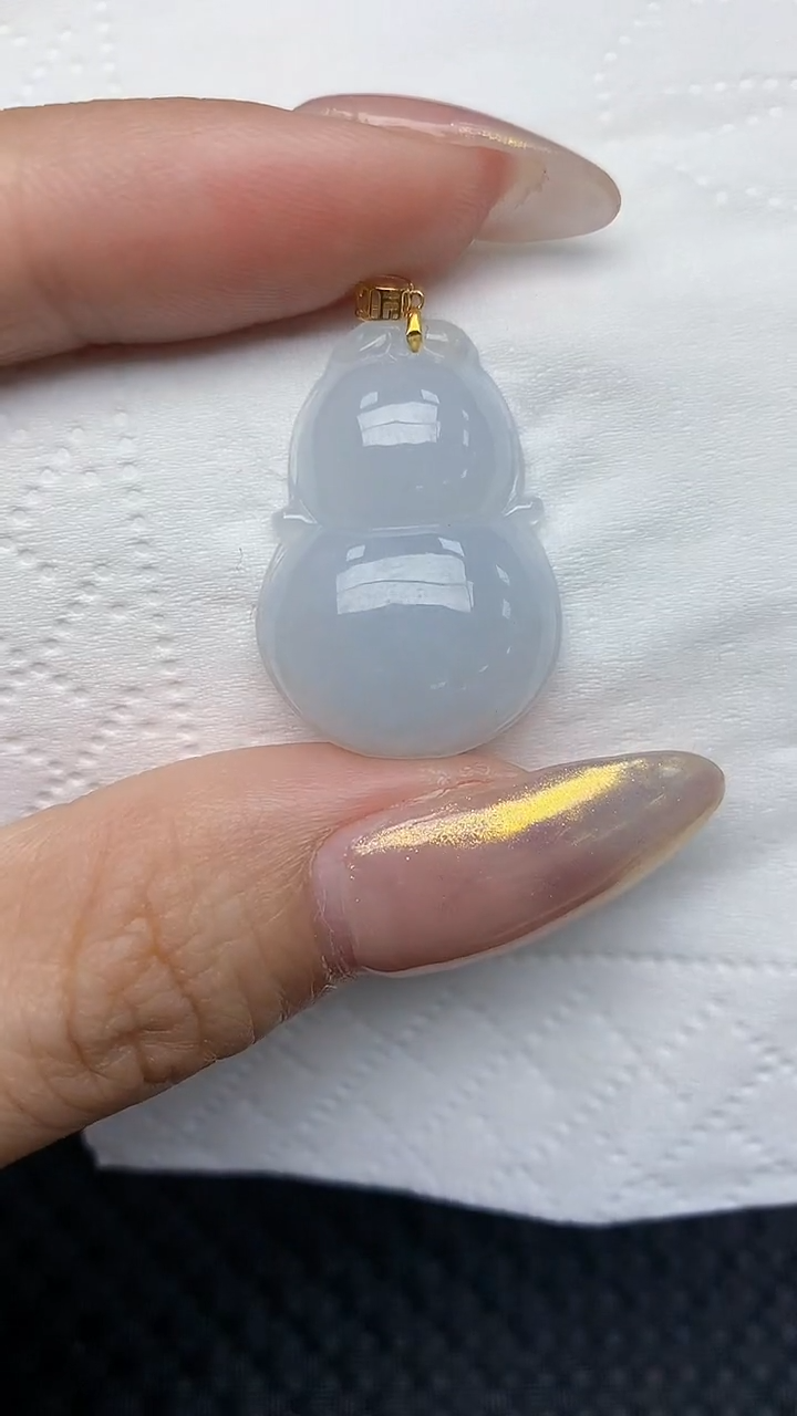 【闪购商品】翡翠颈饰18K金镶嵌天然翡翠A货