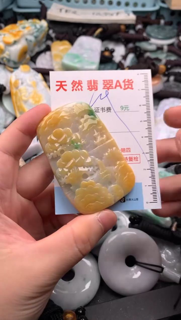 翡翠未镶嵌吊坠(不含链)1
