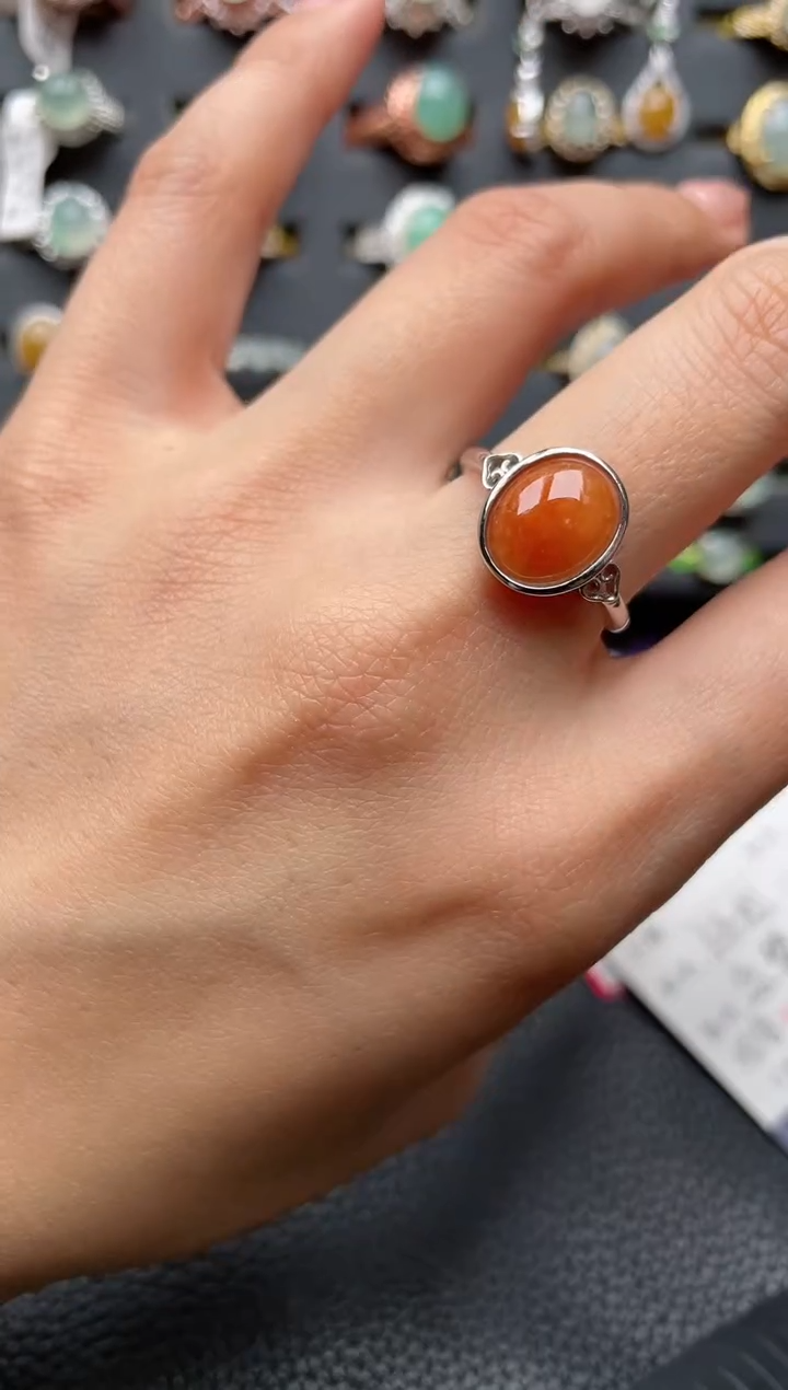 【闪购商品】翡翠戒指银S925镶嵌3333333333  2