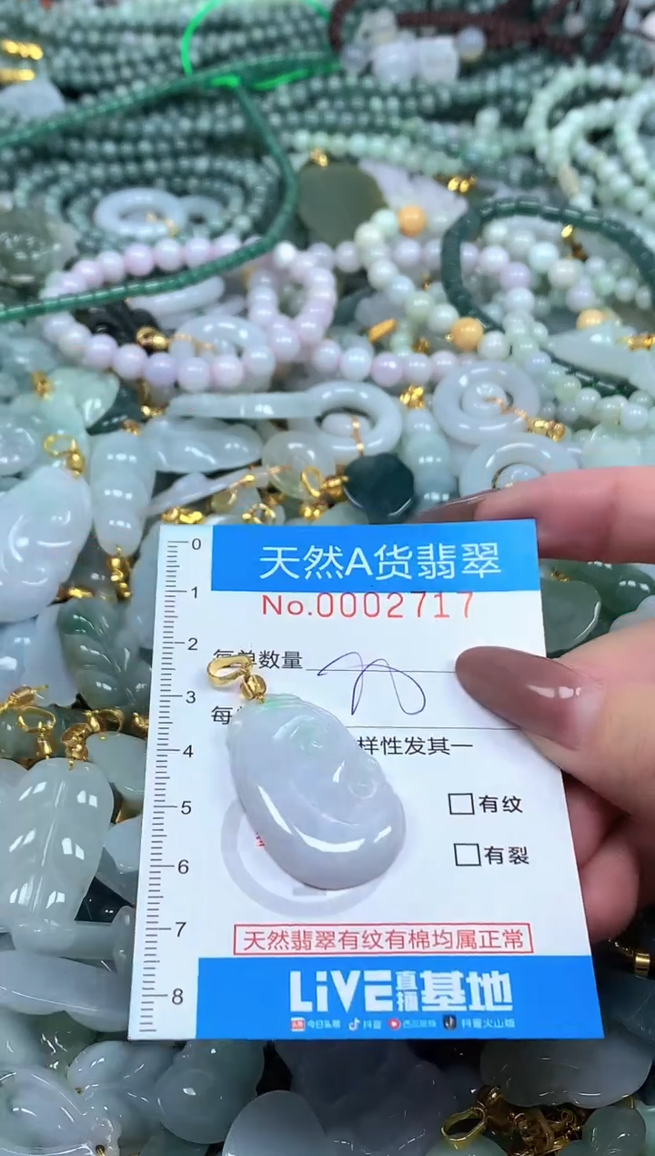 颈饰未镶嵌翡翠净货挂件-2717