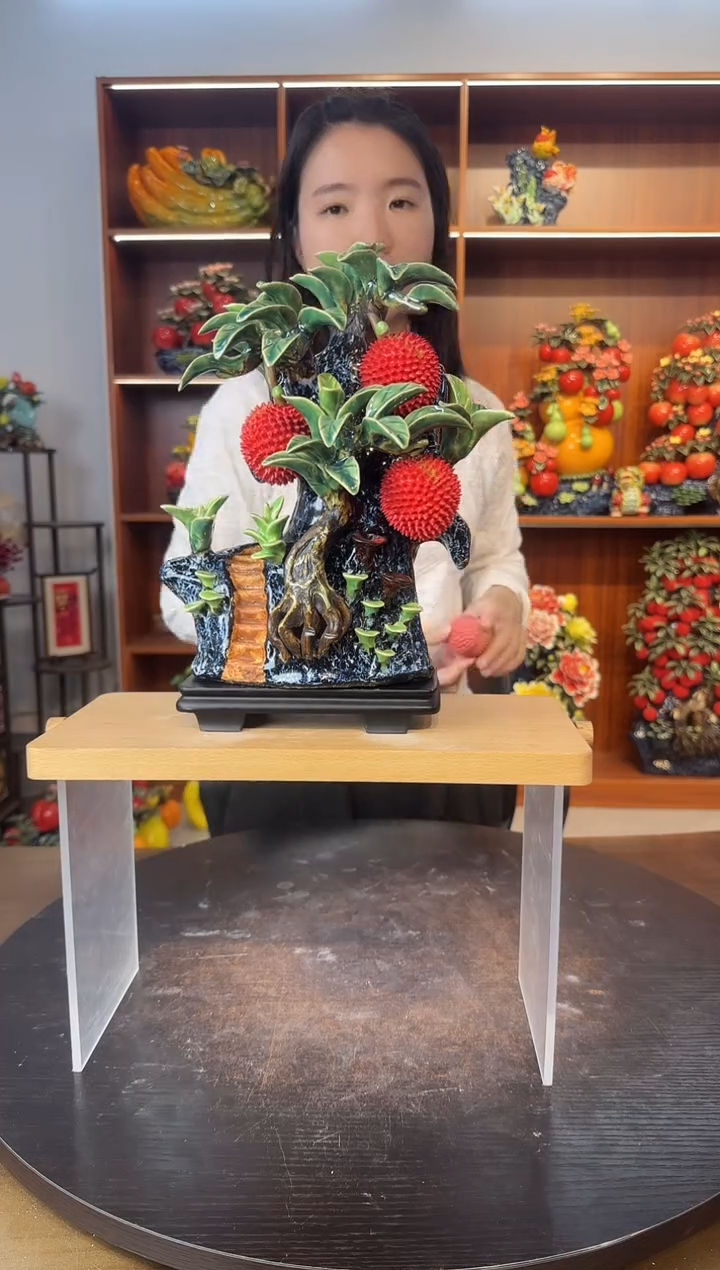 陶瓷步步高三粒荔枝