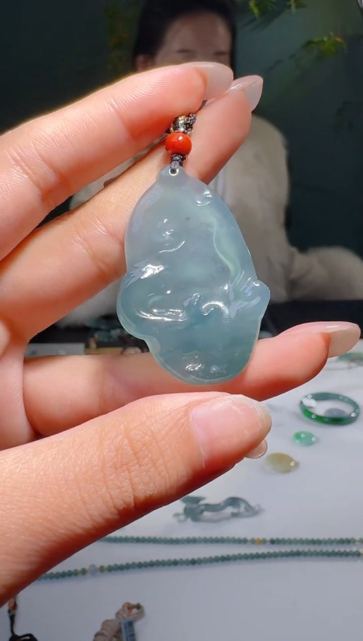 【闪购商品】翡翠颈饰未镶嵌天然A货翡翠悟道