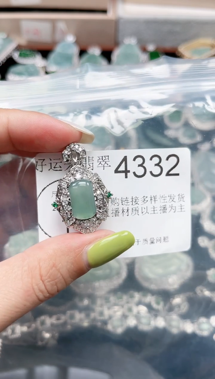 【闪购商品】翡翠颈饰未镶嵌4332赠皮绳