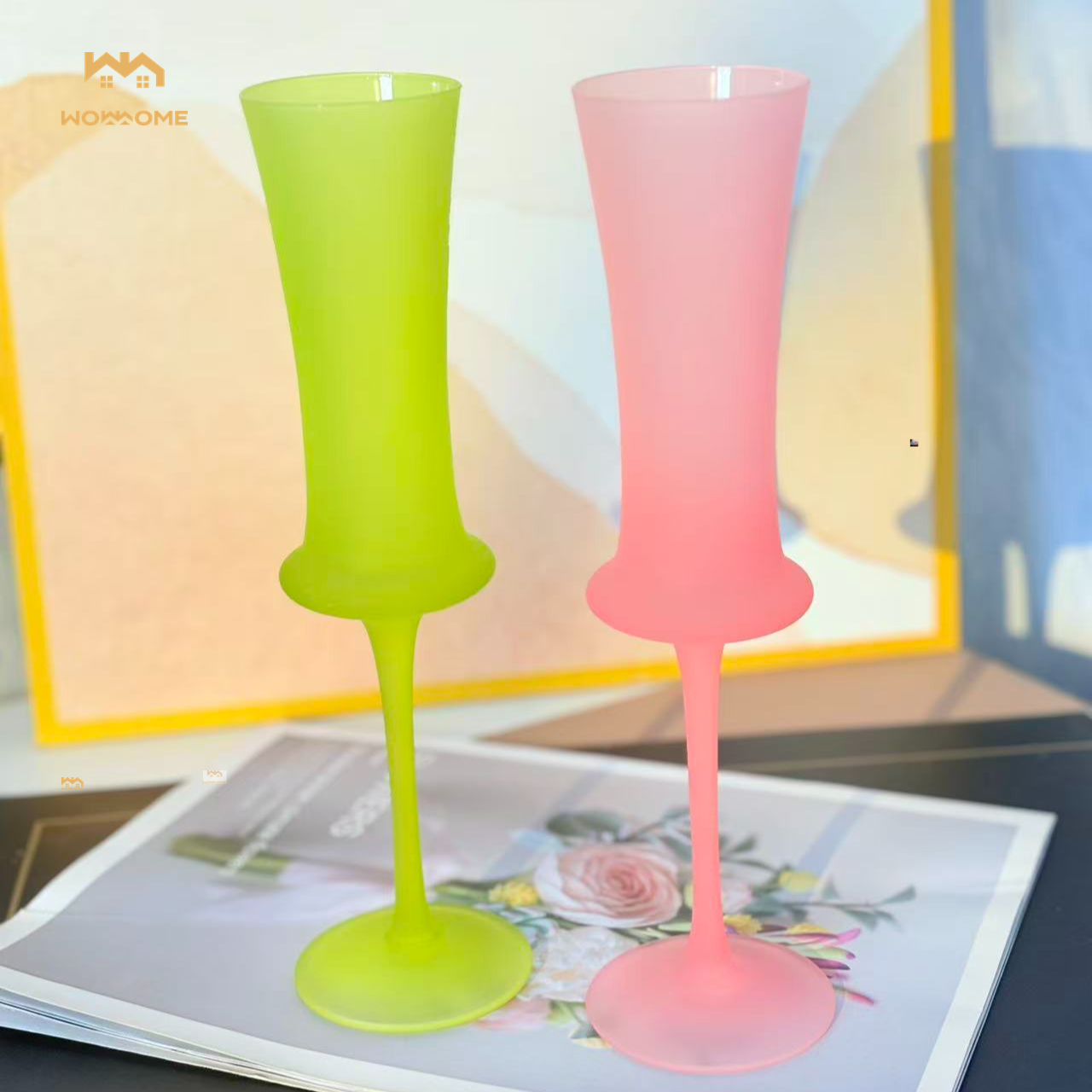 惊喜家个性磨砂香槟杯小清新奶油风格高脚个性简约日式