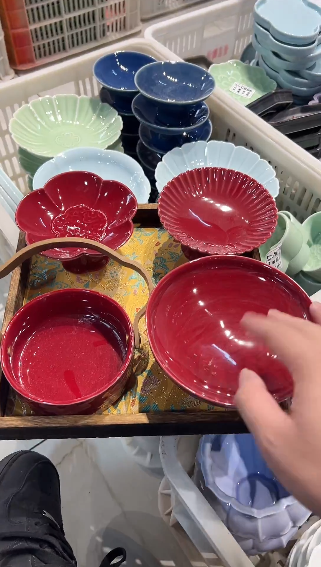 瓷片瓷微瑕商品 介意勿拍 【带盘】