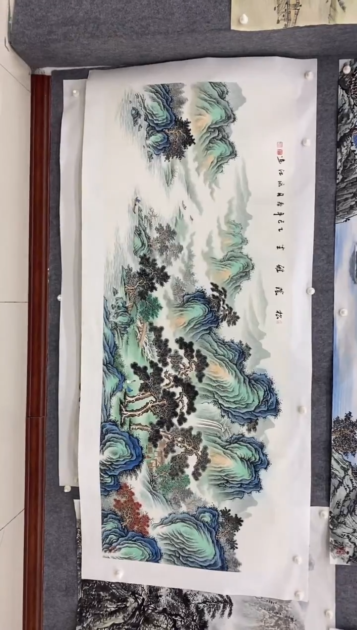 国画福利！沈泳江 手绘 小六尺180*70cm 原价499