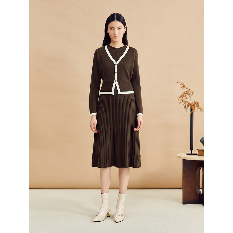 YINER音儿女装新款秋气质经典显瘦时尚复古连衣裙 8C64506186