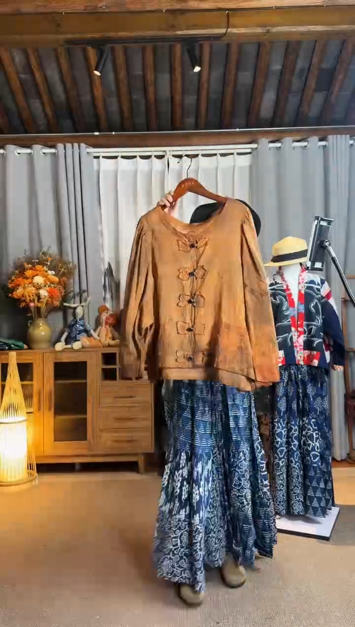 【闪购商品】设计师款柿染长袖