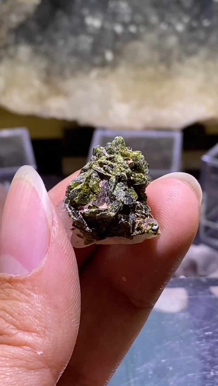 未镶嵌珠宝半成品水晶96号 绿帘小矿标