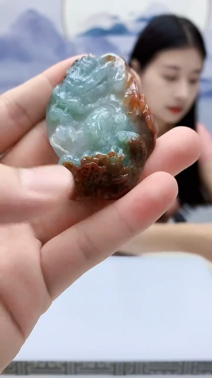 定制翡翠未镶嵌4812bb-毛货挂件16