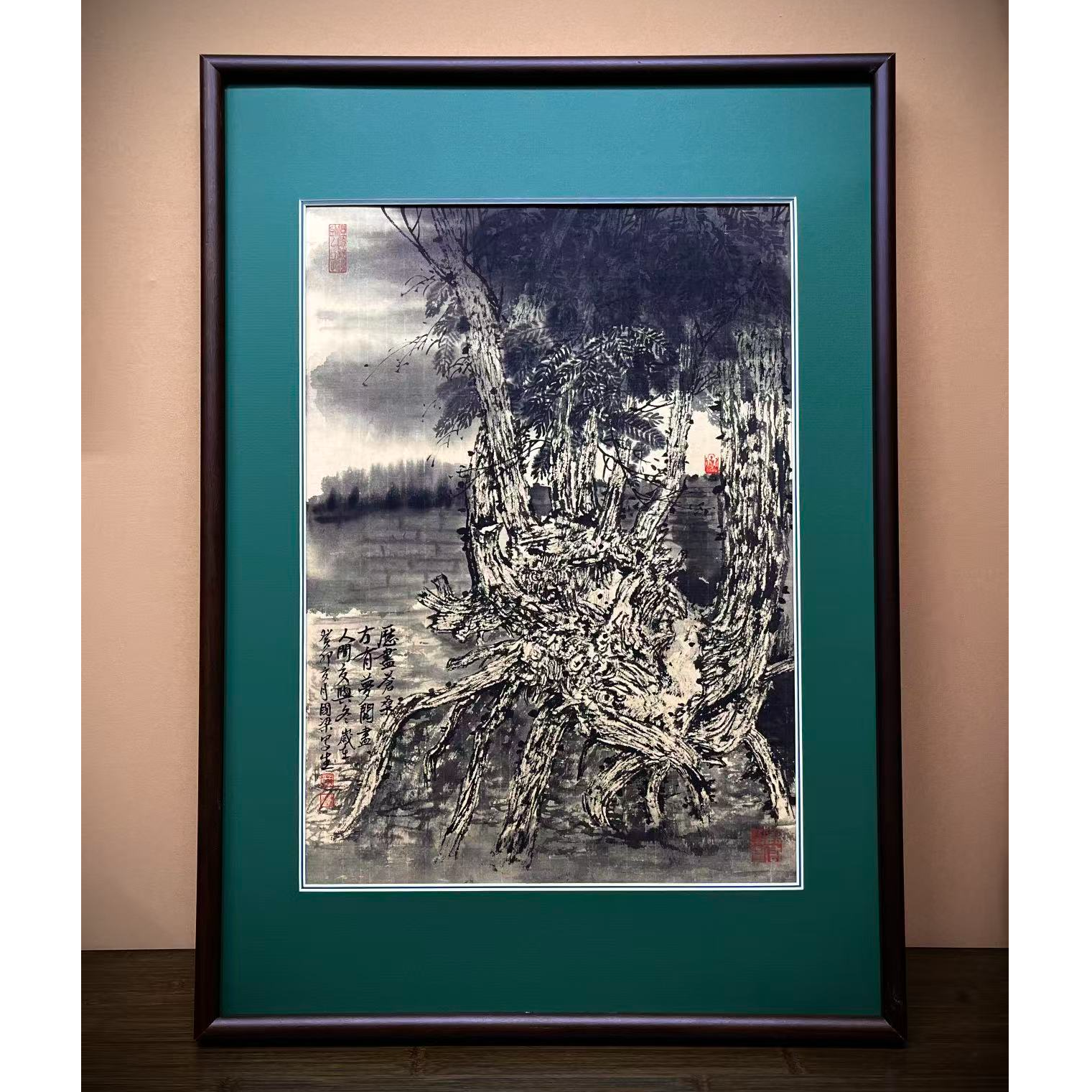 《历尽沧桑方有梦》55×77水墨山水装饰画