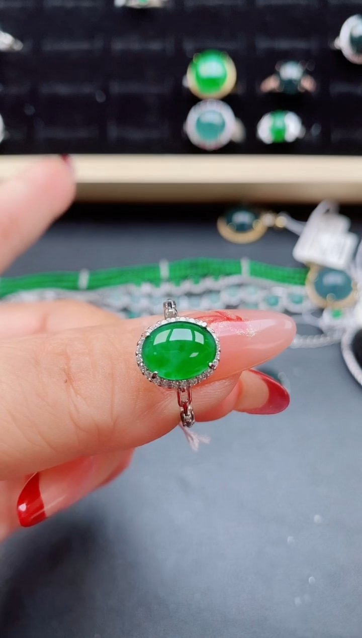 【闪购商品】翡翠戒指银S925镶嵌312312