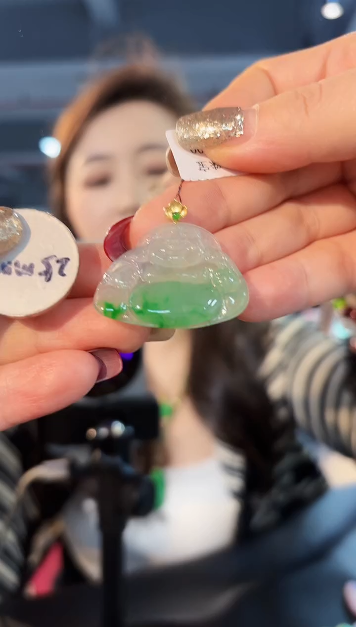 【闪购商品】翡翠颈饰18K金镶嵌缅料A货/支持复检/一件