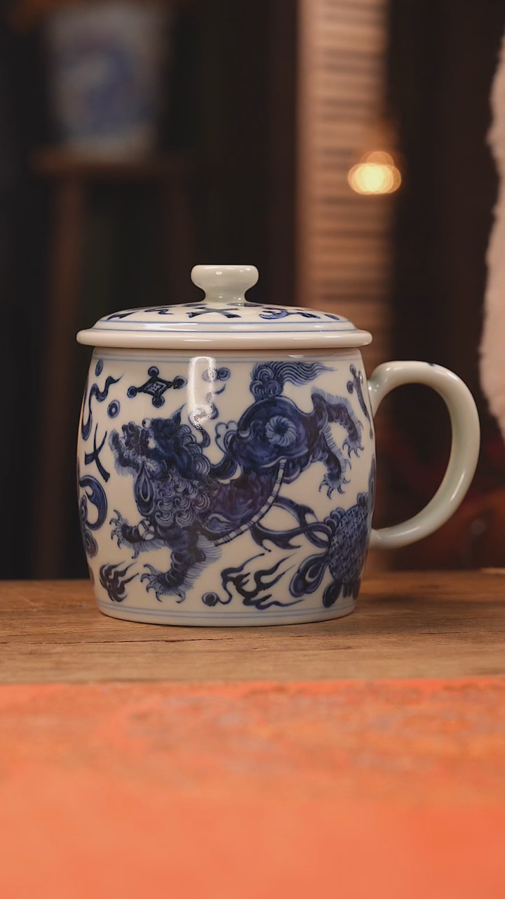 【闪购商品】杯余志剑造 狮子绣球老板杯