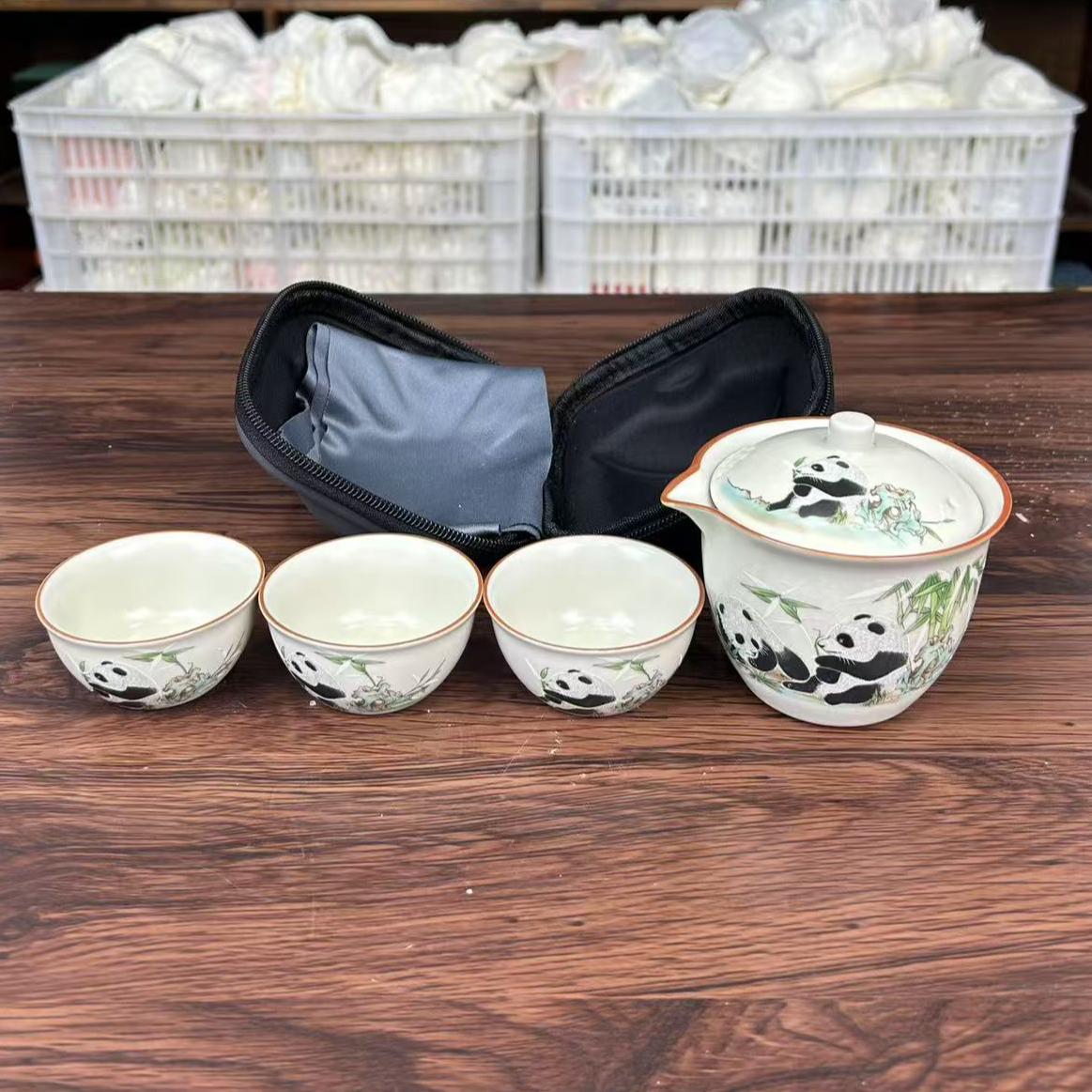 大海茶器@@YS461-熊猫旅行茶具