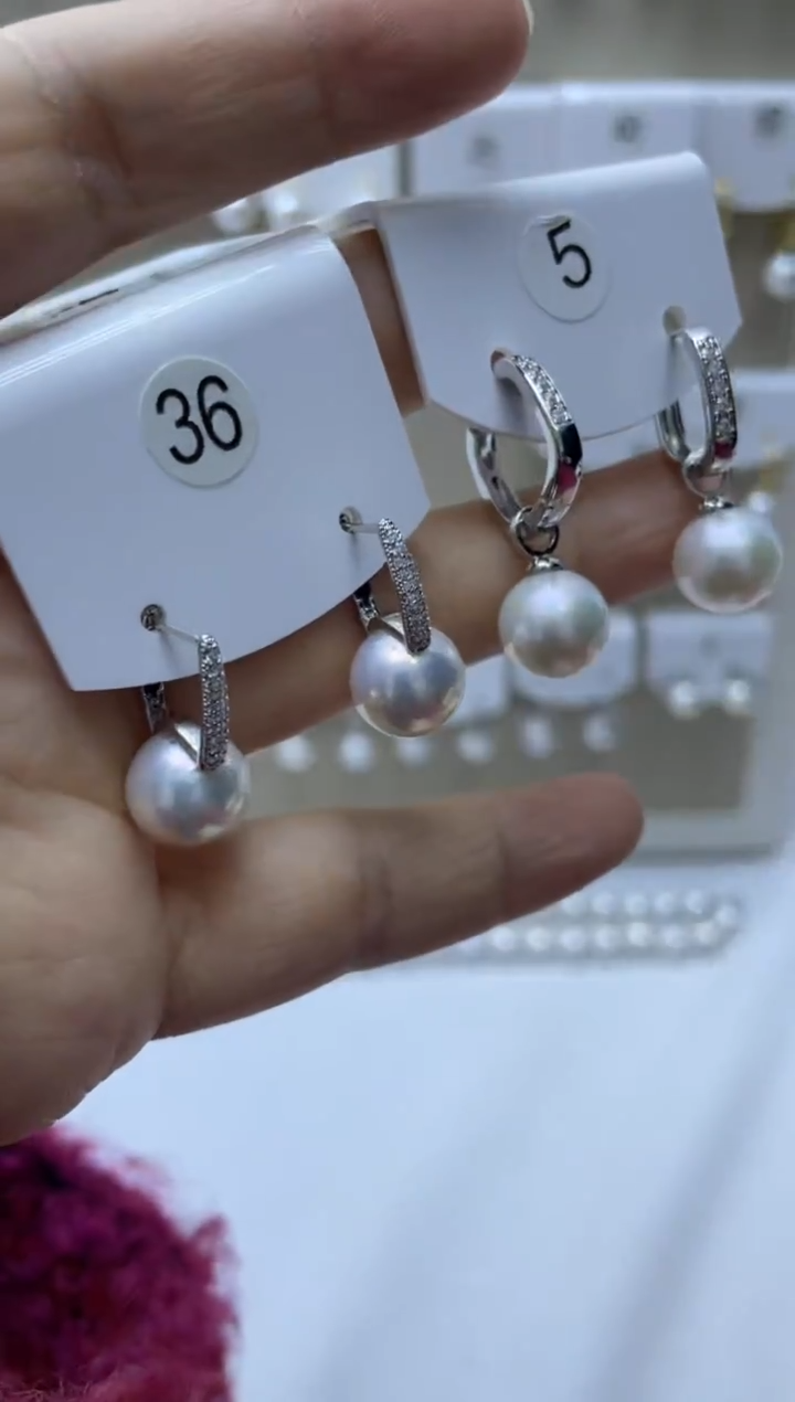 未镶嵌耳饰淡水珍珠36+5