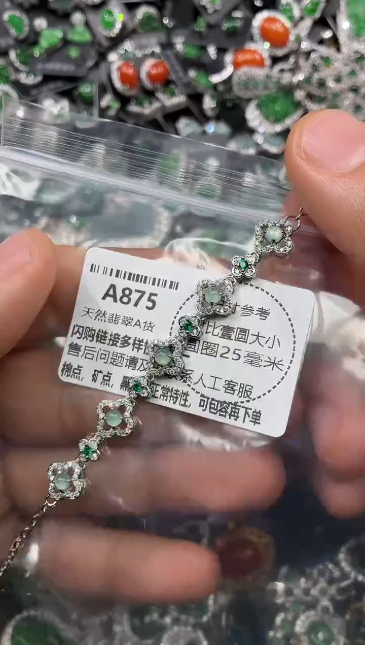 颈饰未镶嵌翡翠A875手链