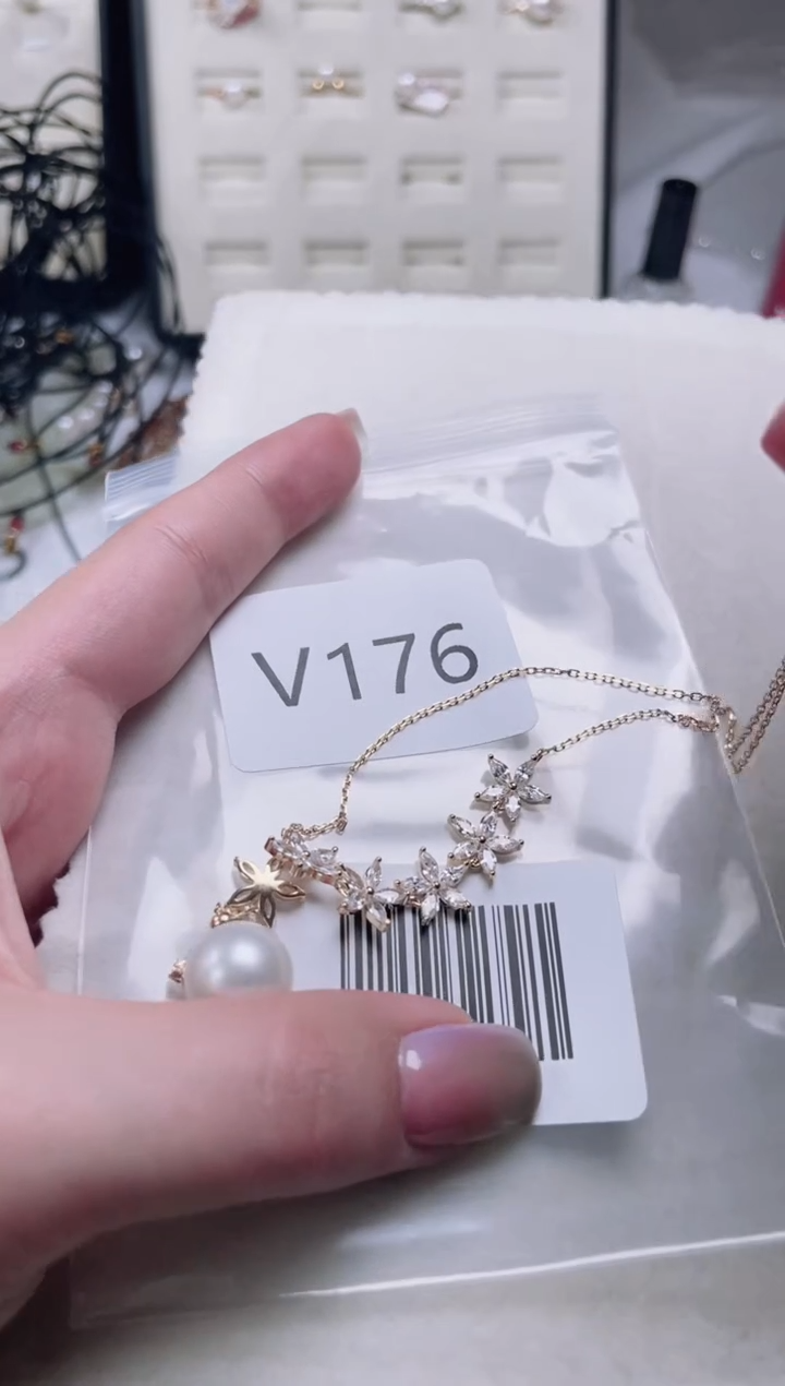 【闪购商品】海水珍珠套链银S925镶嵌V176