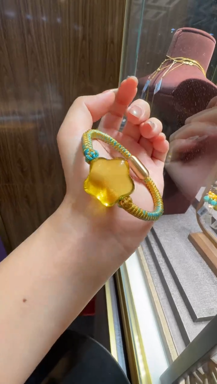 【闪购商品】琥珀珠宝奇石未镶嵌星河手绳 M码