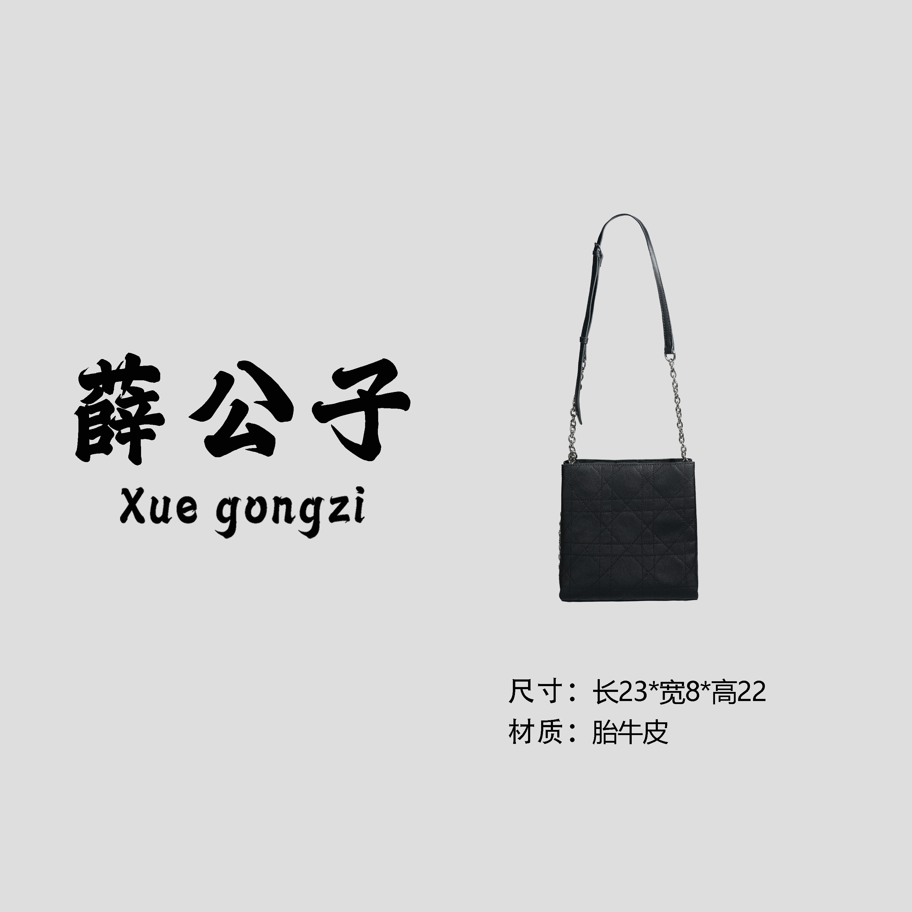 【薛公子】新款时尚单肩手提斜挎包BG2566-黑色(假一赔四)
