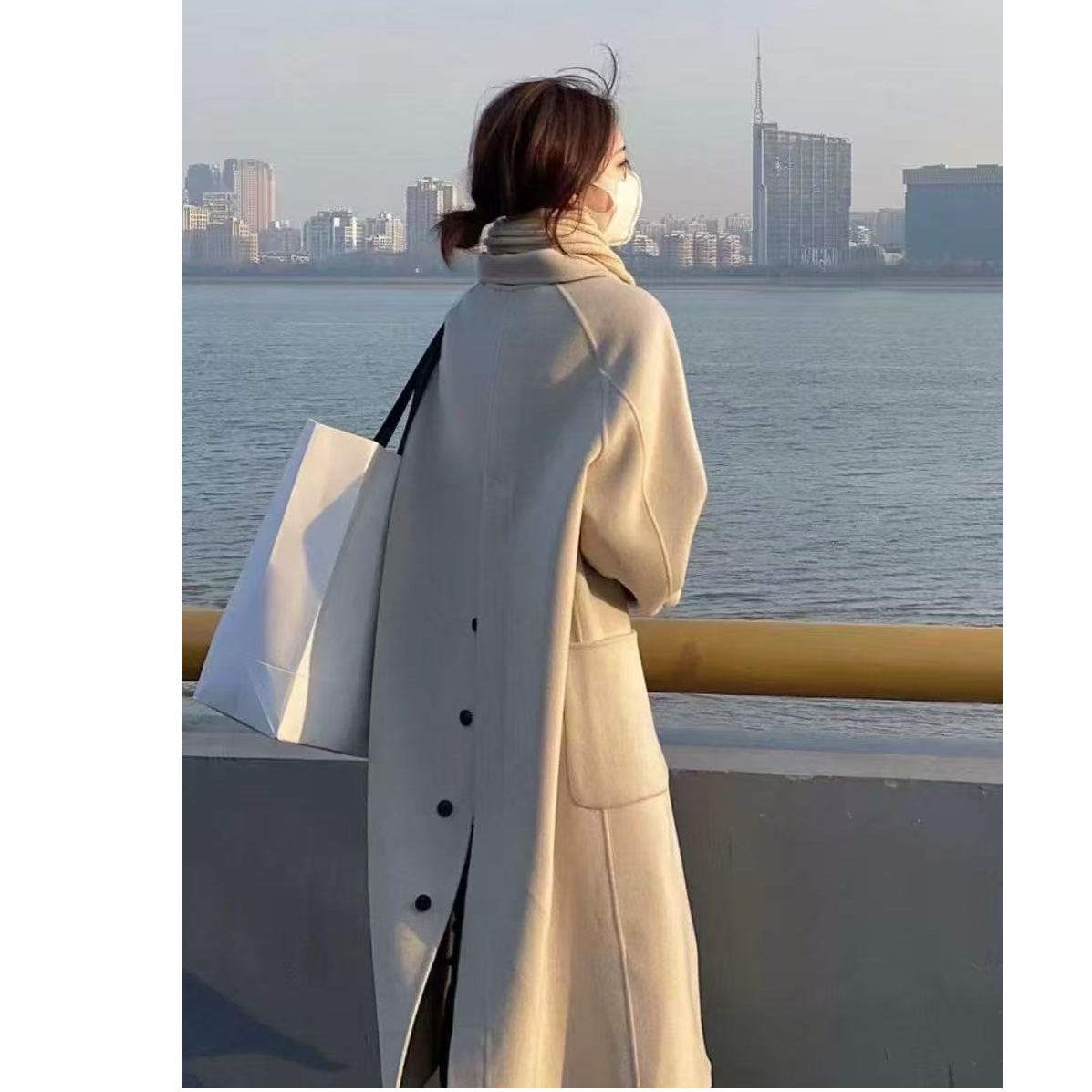 高级感秋冬双面绵羊毛大衣宽松气质羊毛大衣外套95215 （4杆-1）