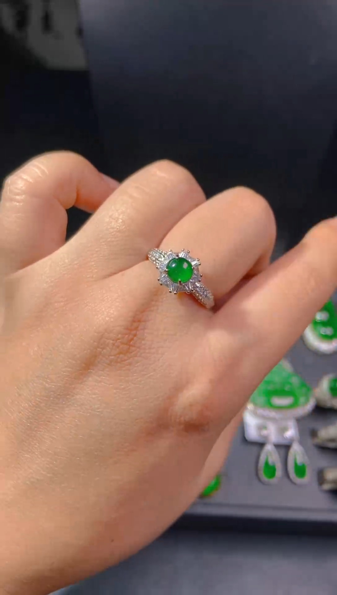 【闪购商品】翡翠戒指未镶嵌天然翡翠a货8