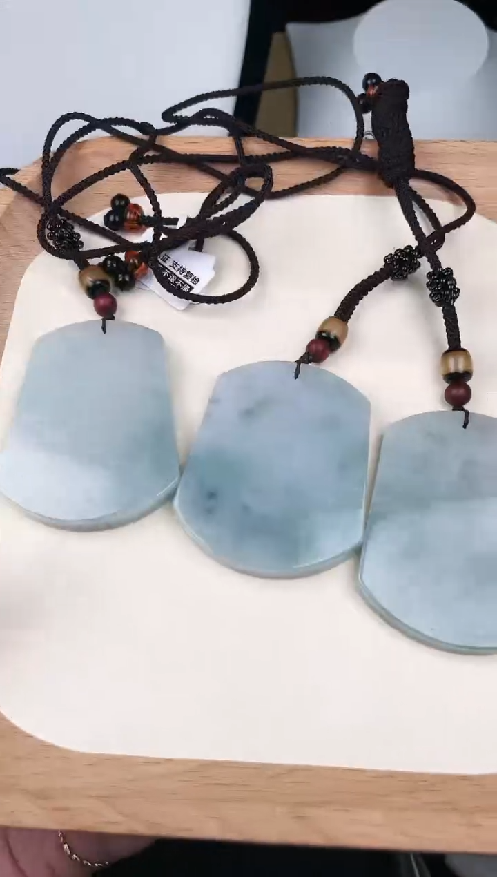 颈饰未镶嵌翡翠Y5A074大平安牌+送同款绳子（多样性发其一）