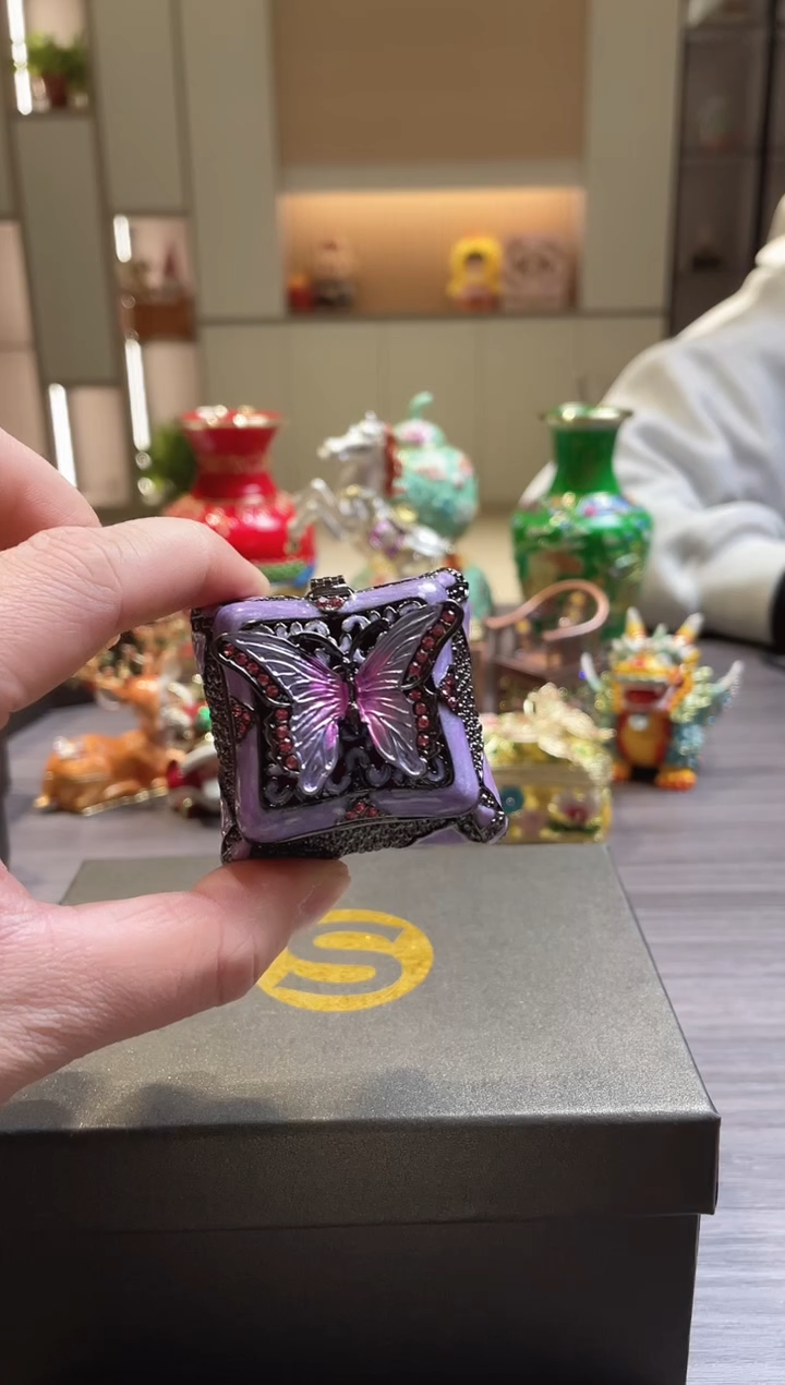 珐琅彩七宝烧首饰盒